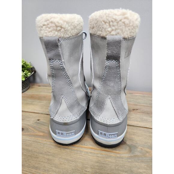 Women’s L.L. Bean Duck boots Gray Blue Insulated Snow size 6M 284882 - Picture 6 of 11